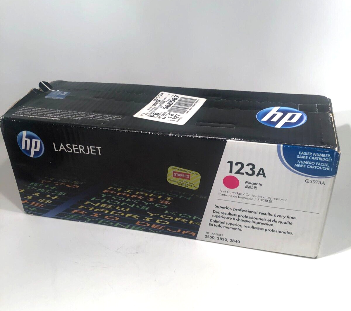 HP 123A Magenta Original LaserJet Toner OEM Authentic Hewlett Packard (Q3973A)