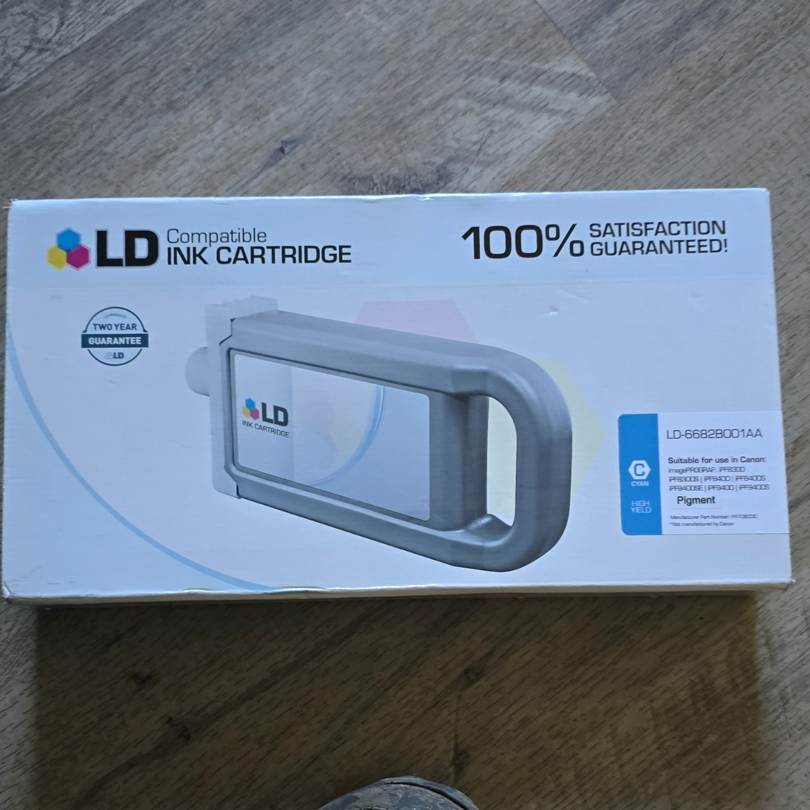 LD Compatible Cyan Inkjet Cartridge LD-6682B001AA for Canon iPF8300/8400
