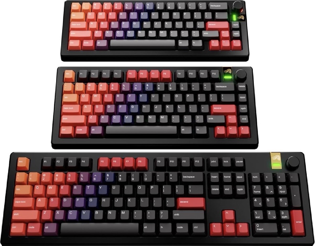 Gaming - GPBT Gradient Keycaps (Celestial Frost) - No-Fade Dye-Sublimated, Super