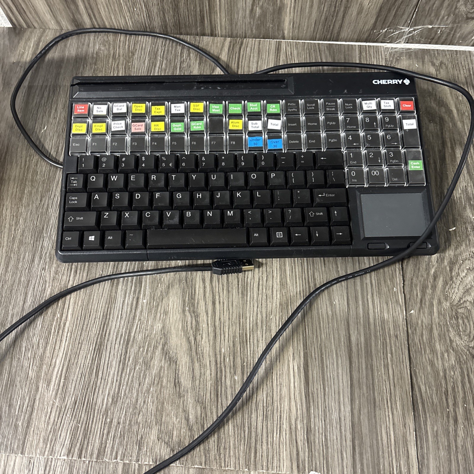 Cherry SPOS G86-62401 Compact USB POS Keyboard w/ Trackpad #Y5