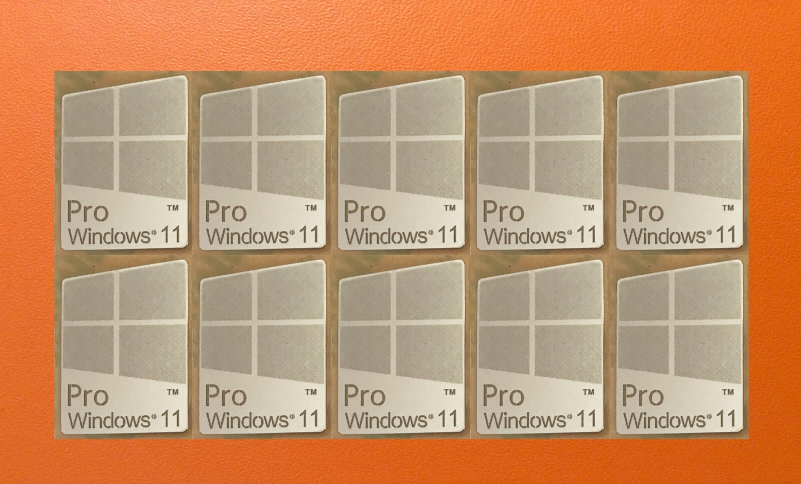 10 PCS Sticker for Window 11 Pro Silver Color Badge Logo Decal Win 16mm x 23mm