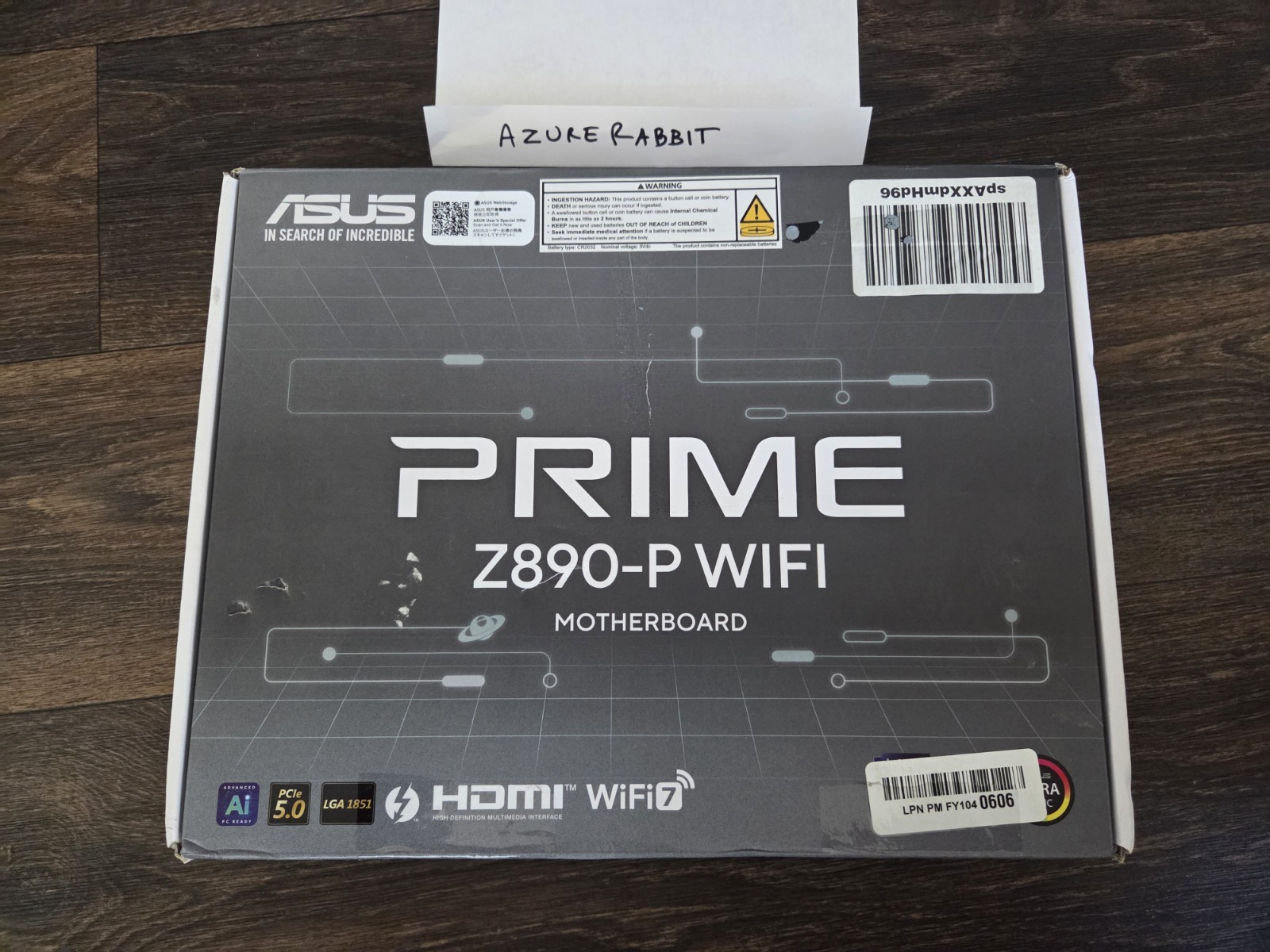 ASUS PRIME Z890-P WIFI LGA 1851 ATX Motherboard - Tested