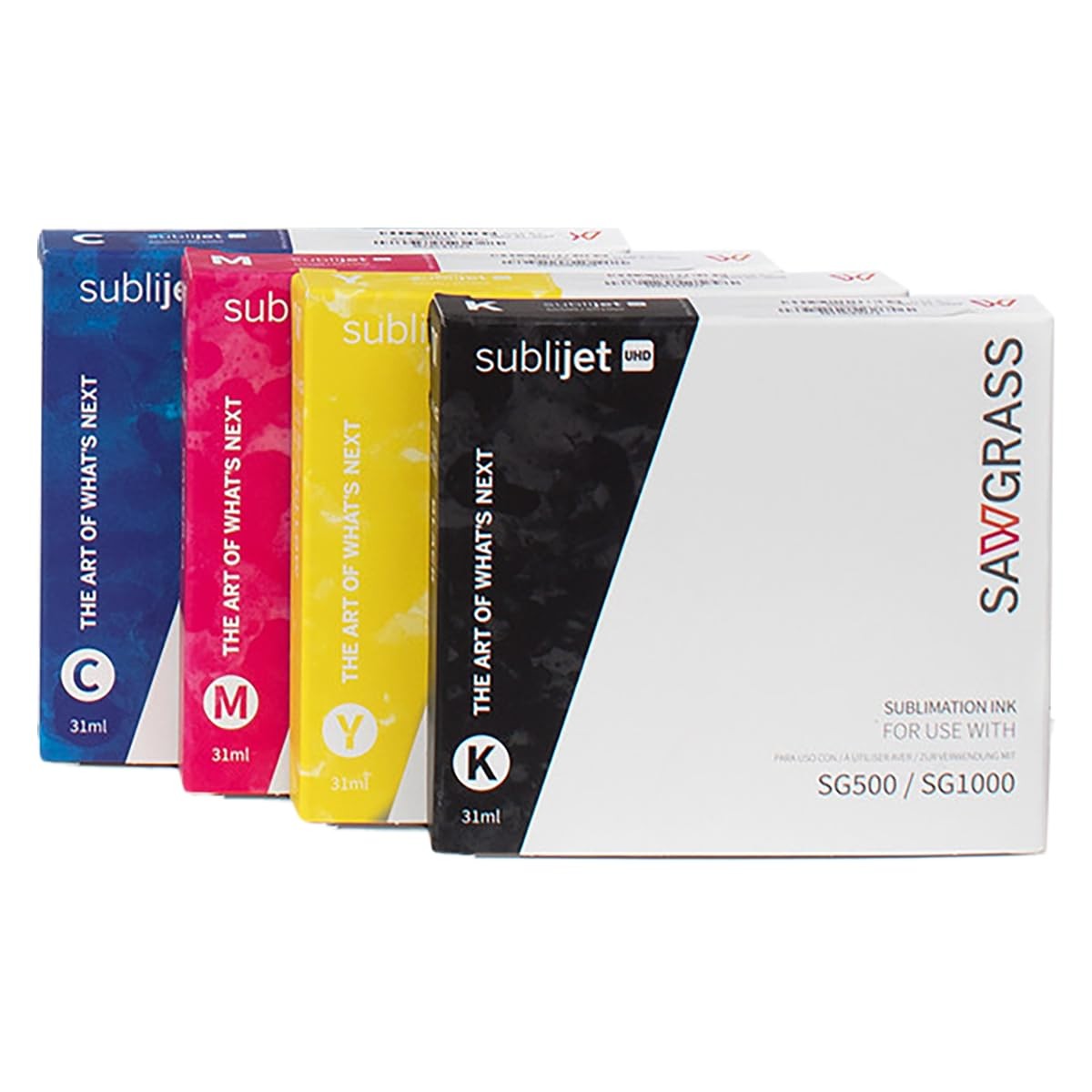 Sawgrass SubliJet UHD Sublimation Ink 4 Pack, CMYK, 31 mL, SG500/SG1000