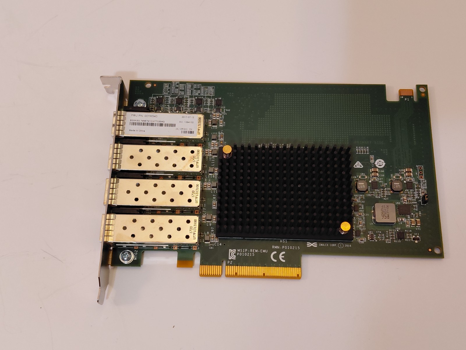 Lenovo ThinkSystem Emulex OCe14104B-NX PCIe 10Gb 4-port network card 00YK540
