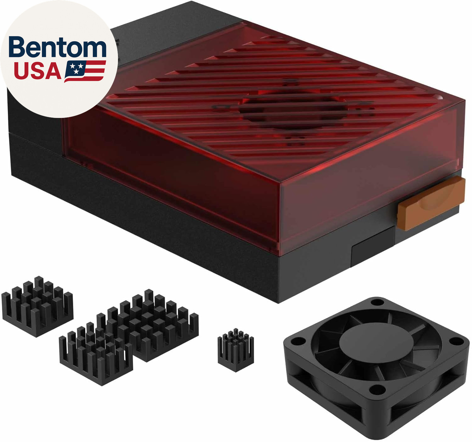Argon Poly+5 Raspberry Pi 5 Case | Pi 5 ABS Case with 30Mm PWM Fan, Heatsink, Si