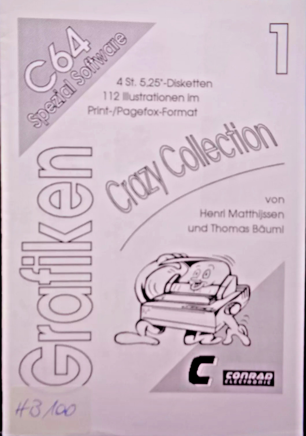 COMMODORE 64/128 -- GRAPHICS CRAZY COLLECTION (CONRAD ELECTRONIC - MANUAL) #2EN