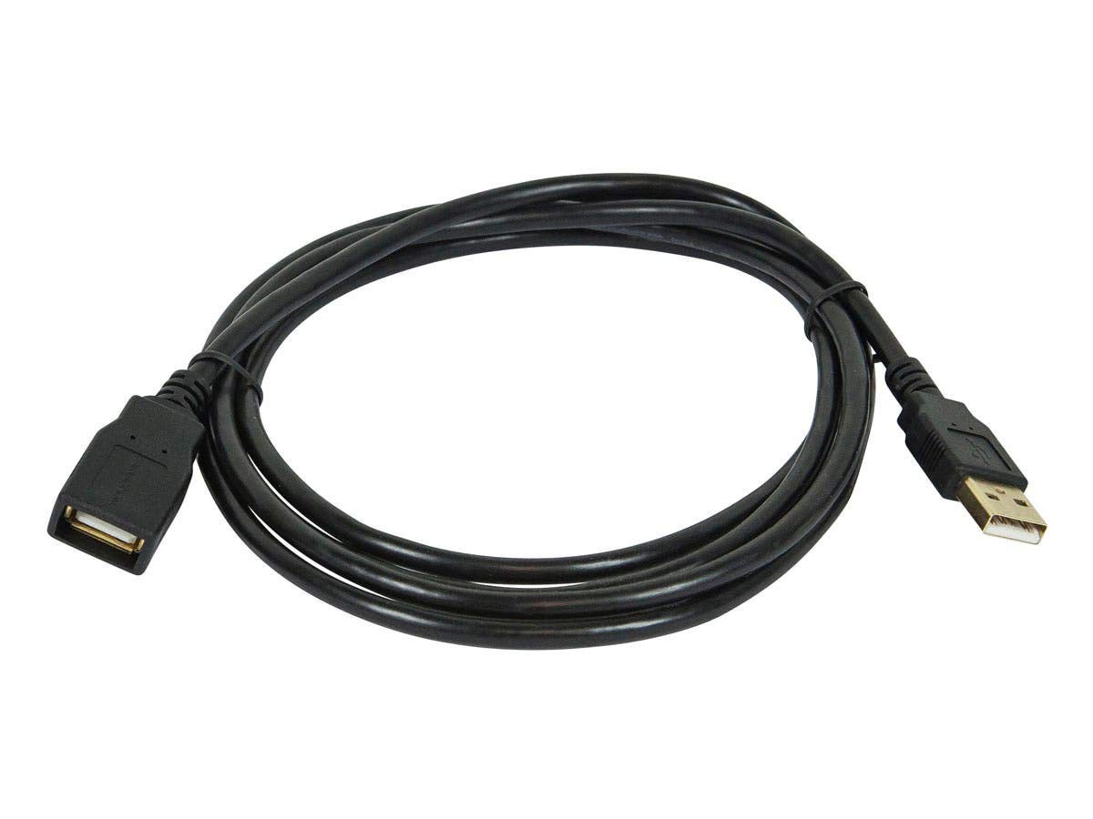 Monoprice USB 2.0 Type-A Male to Type-A Female - Extension Cable, Gold Plated, 2