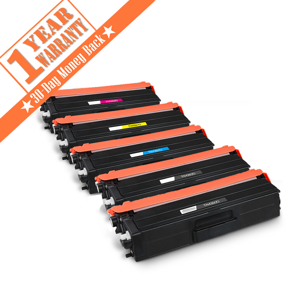 5PK TN436 Toner Set for Brother HL-L8260CDW HL-L8360CDW MFC-L8610CDW MFC-L8900CD