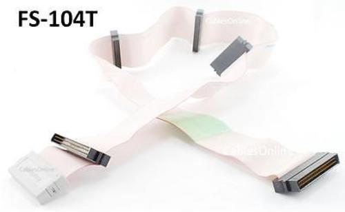 36inch HPDB68 Internal SCSI-3 68-Pin 4 Drive Ribbon Cable w/ Terminator, FS-104T