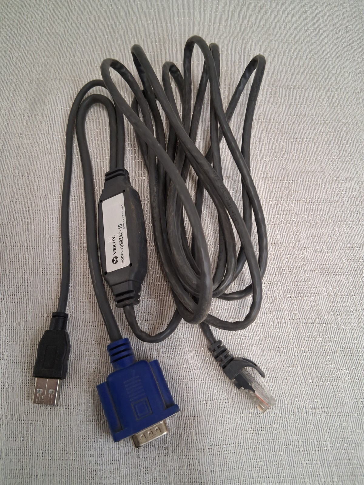 Avocent/Vertiv USBIAC-10 Integrated Access Cable – 10 ft – USB + VGA + RJ45 KVM