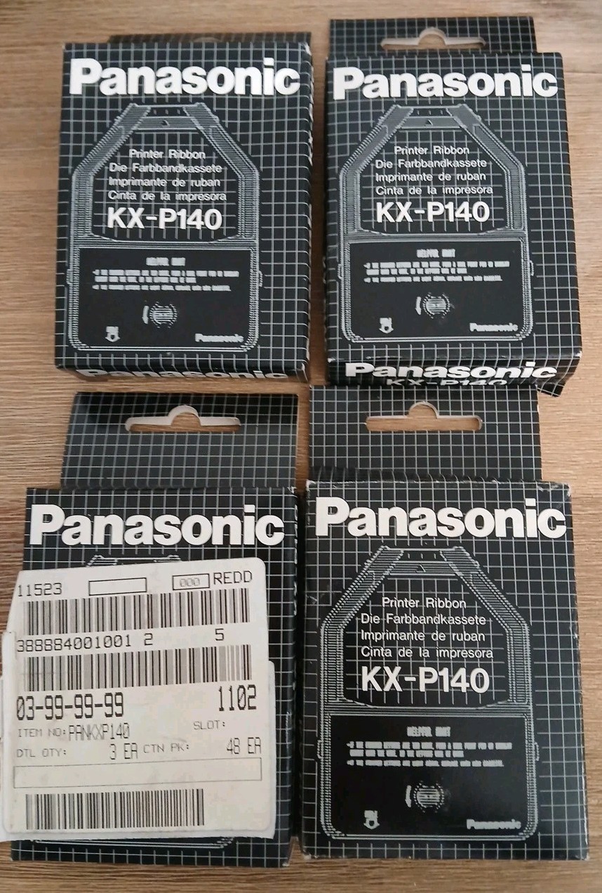 Panasonic KX-P140 Printer Ribbon Lot Of 4 New