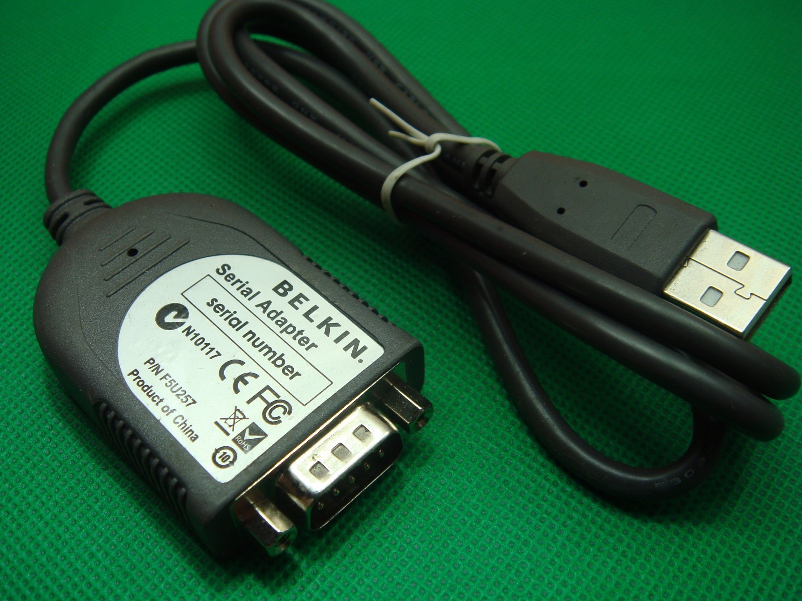 OEM BELKIN USB TO SERIAL RS232 DB9 ADAPTER SMART CABLE PDA GPS PC LAPTOP F5U257
