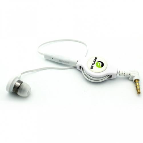 RETRACTABLE HEADSET MONO HANDSFREE EARPHONE MIC SINGLE EARBUD For PHONES TABLETS