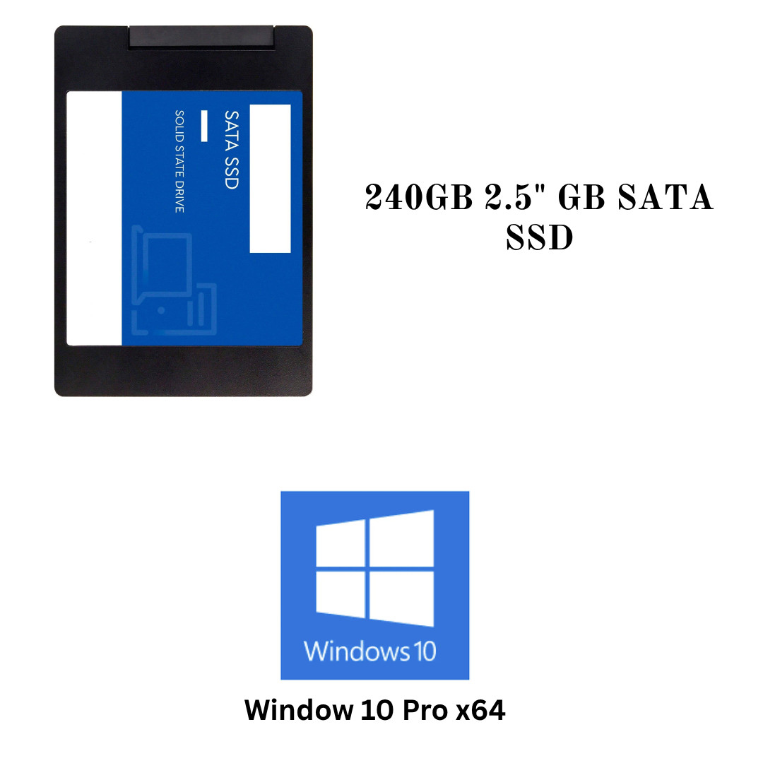 SSD 2.5" SATA Hard Drive for Laptop with Windows 10 pro 64 Pro Pre-installed