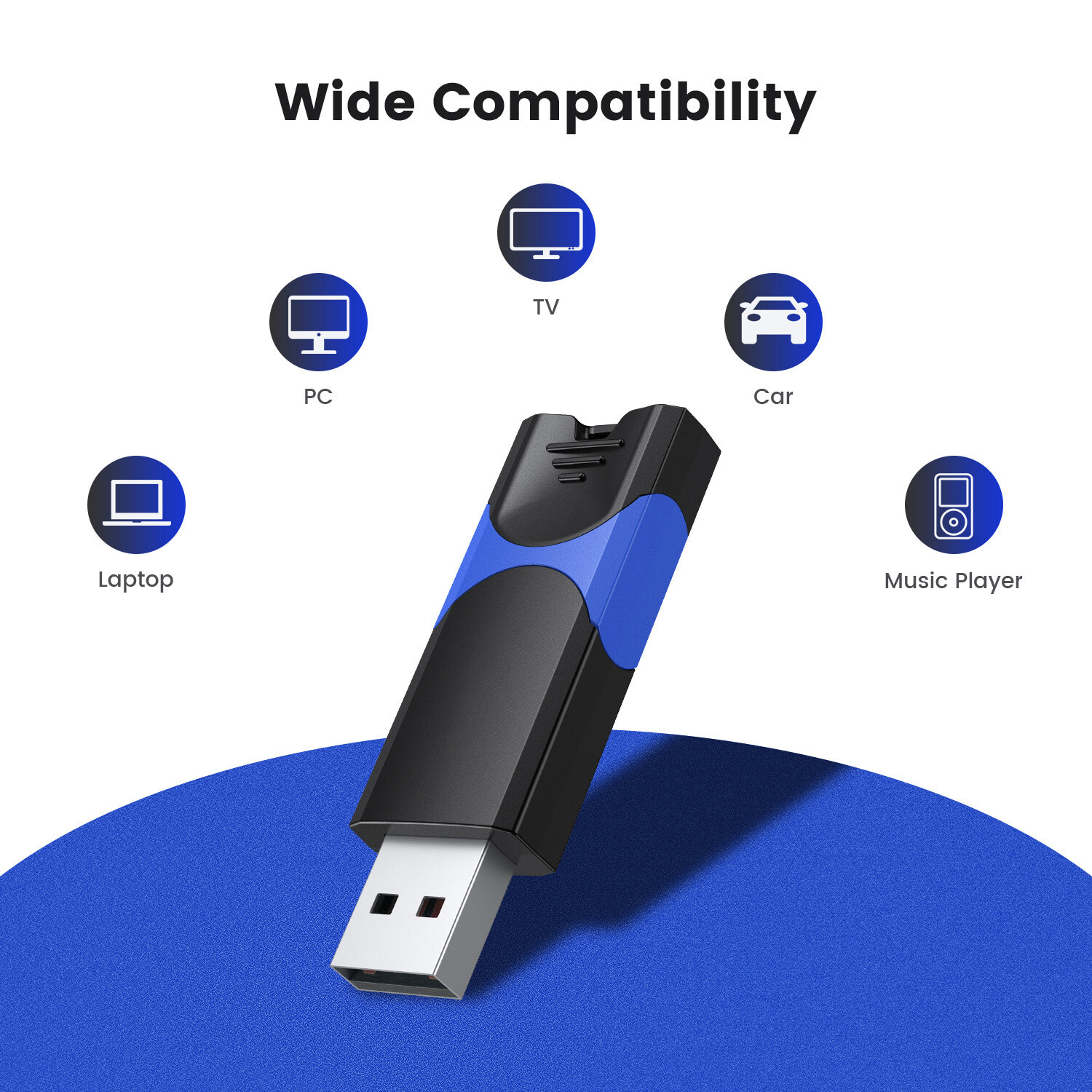 High Speed USB 3.0 128GB Flash Drive Retractable Style USB Memory Stick Blue US