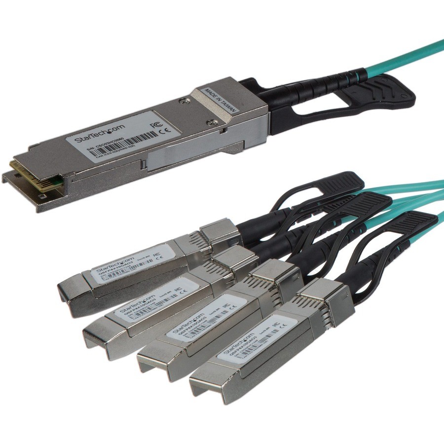 StarTech AOC Breakout Cable for Cisco QSFP-4X10G-AOC10M - 15m 40G 1x QSFP+ to 4x