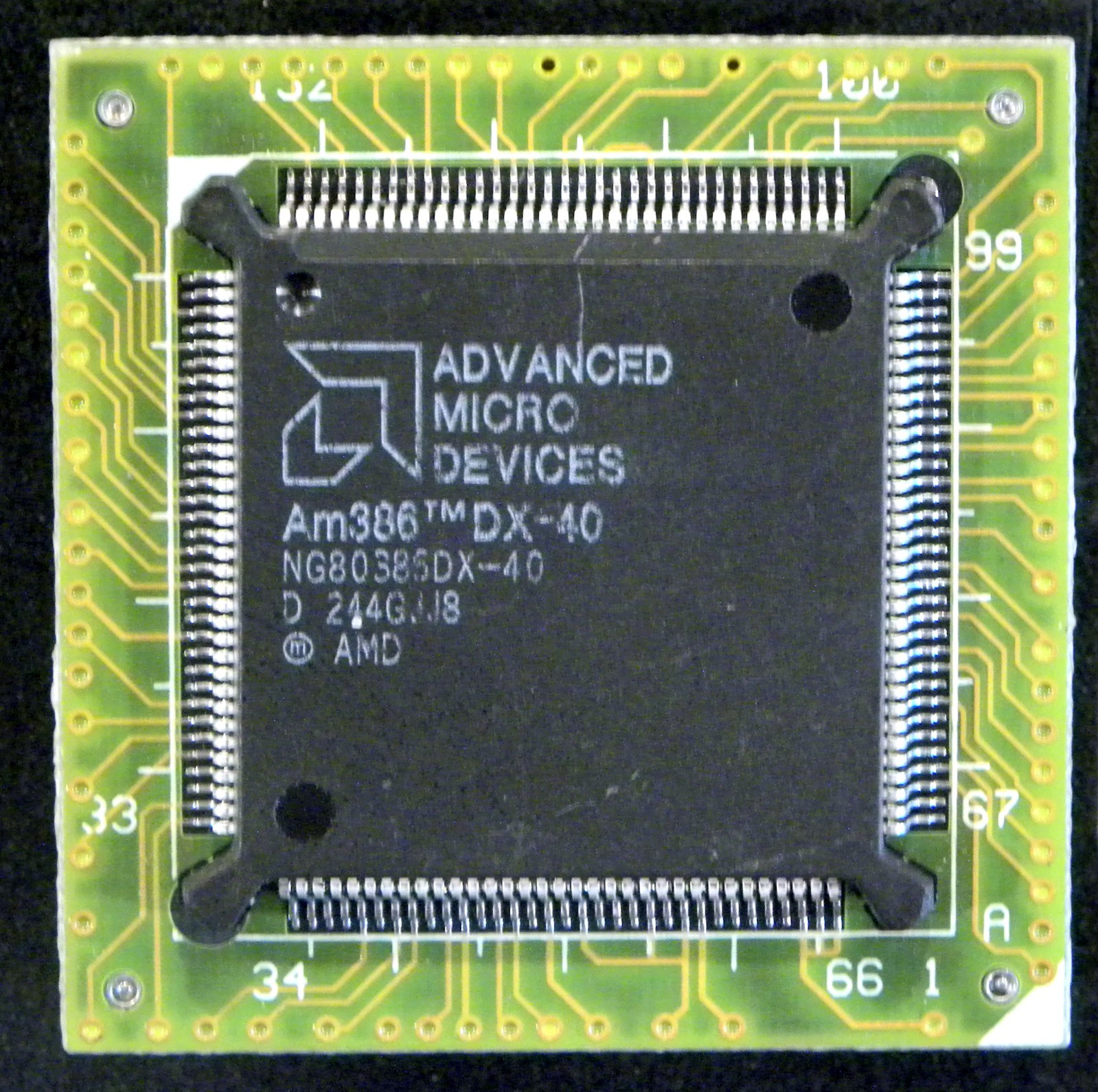 AMD Am386 DX-40 CPU NG80386DX-40 Mhz 32-Bit Processor 132-Pin PQFP