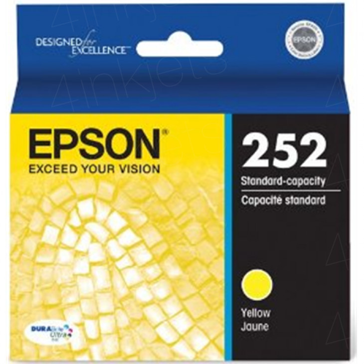 NEW Epson 252 Yellow T252420 Ink Cartridge Genuine
