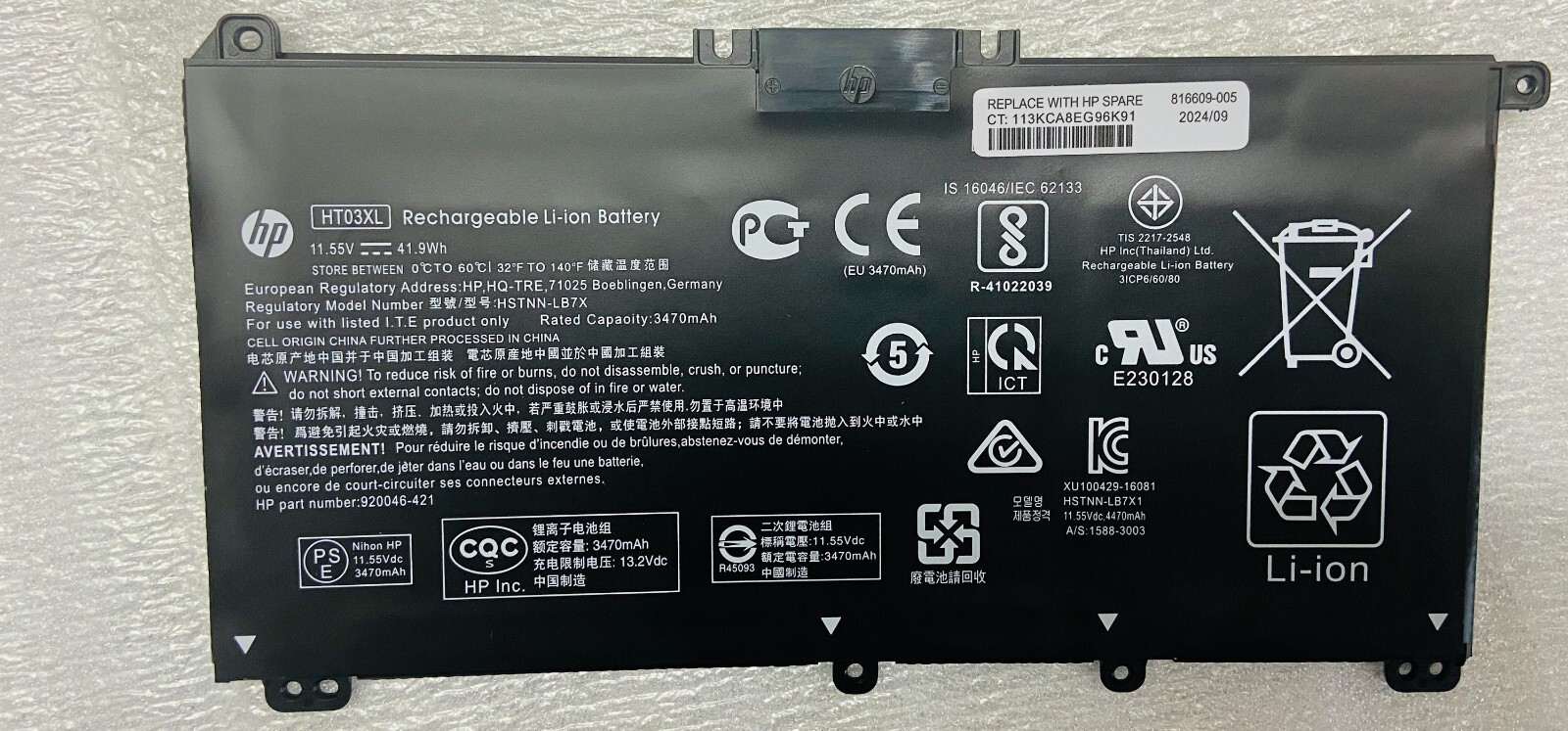 Genuine HT03XL L11119-855 Battery For Pavilion 14 15 17 15-CS 15-DA 15-DB 15-DW