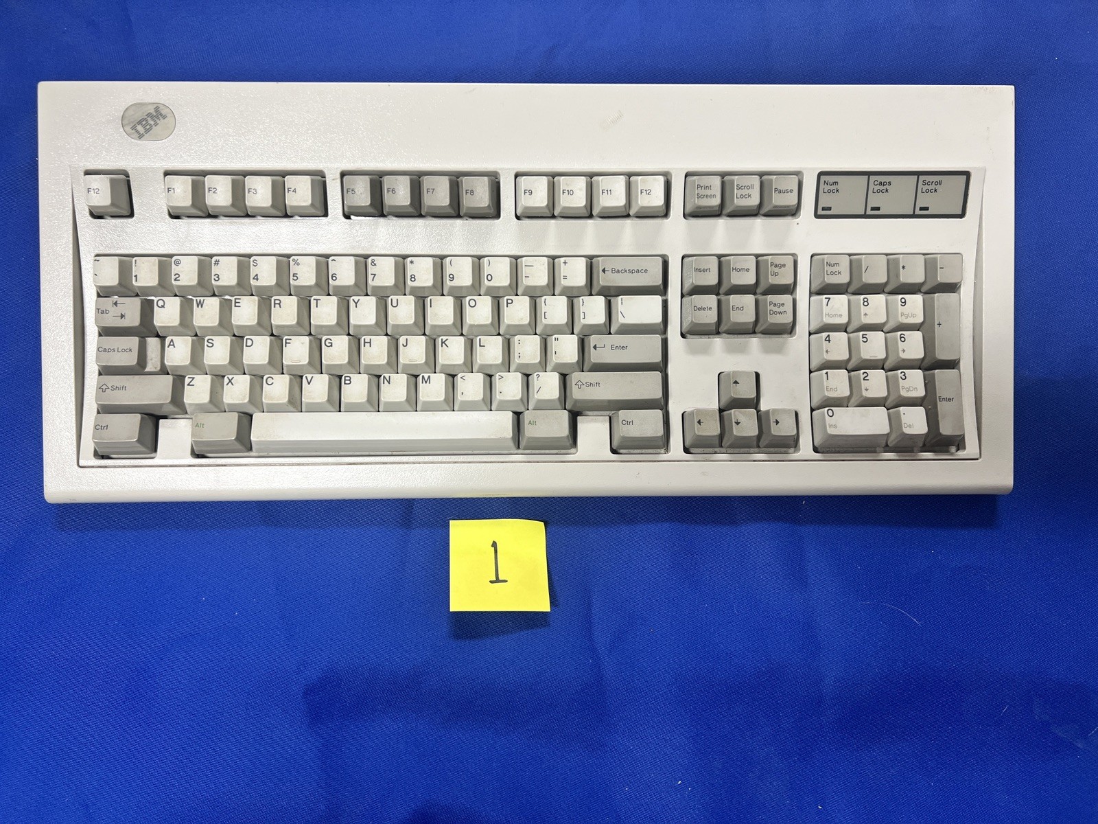 IBM Model M Keyboard 1391401 Good White Label PS/2 Vintage Computer 11/27/1991
