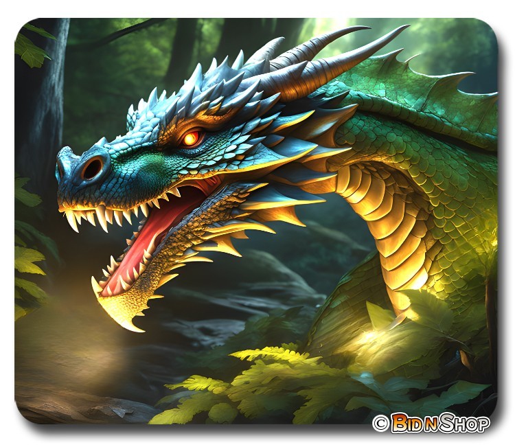 Mystic FOREST DRAGON ~ Mousepad / Mouse pad ~ Fantasy Art Dungeons Dragons GIFT