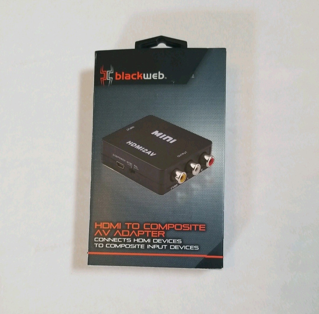 Blackweb HDMI To Composite AV Adapter 1080p NIB BWA18AV004