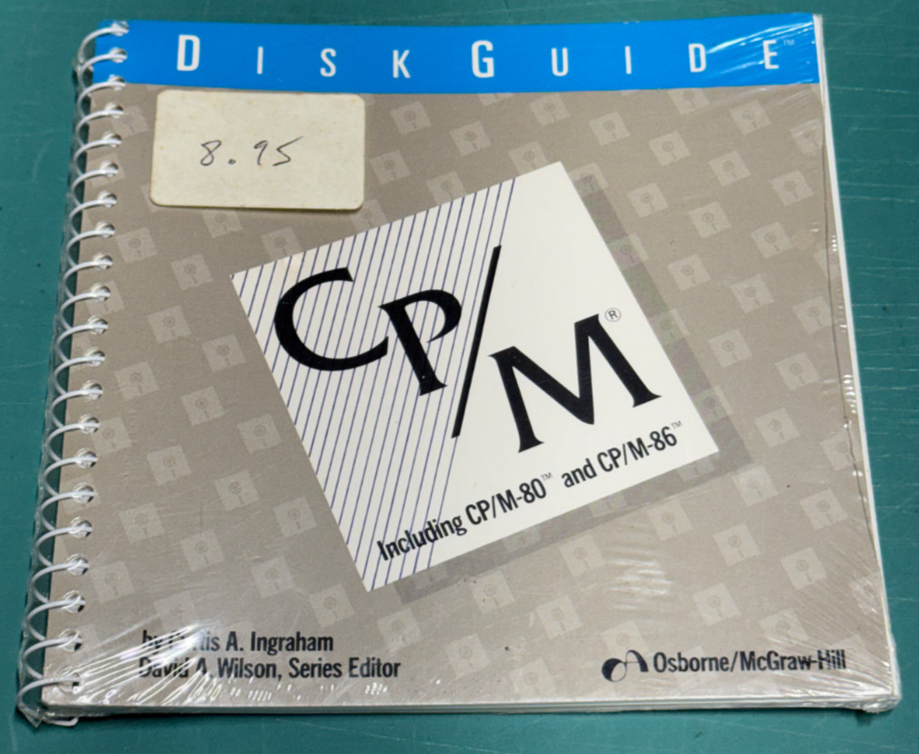 CP/M DiskGuide CP/M-80 CP/M-86 Osborne McGraw-Hill 1983 NOS Sealed Spiral