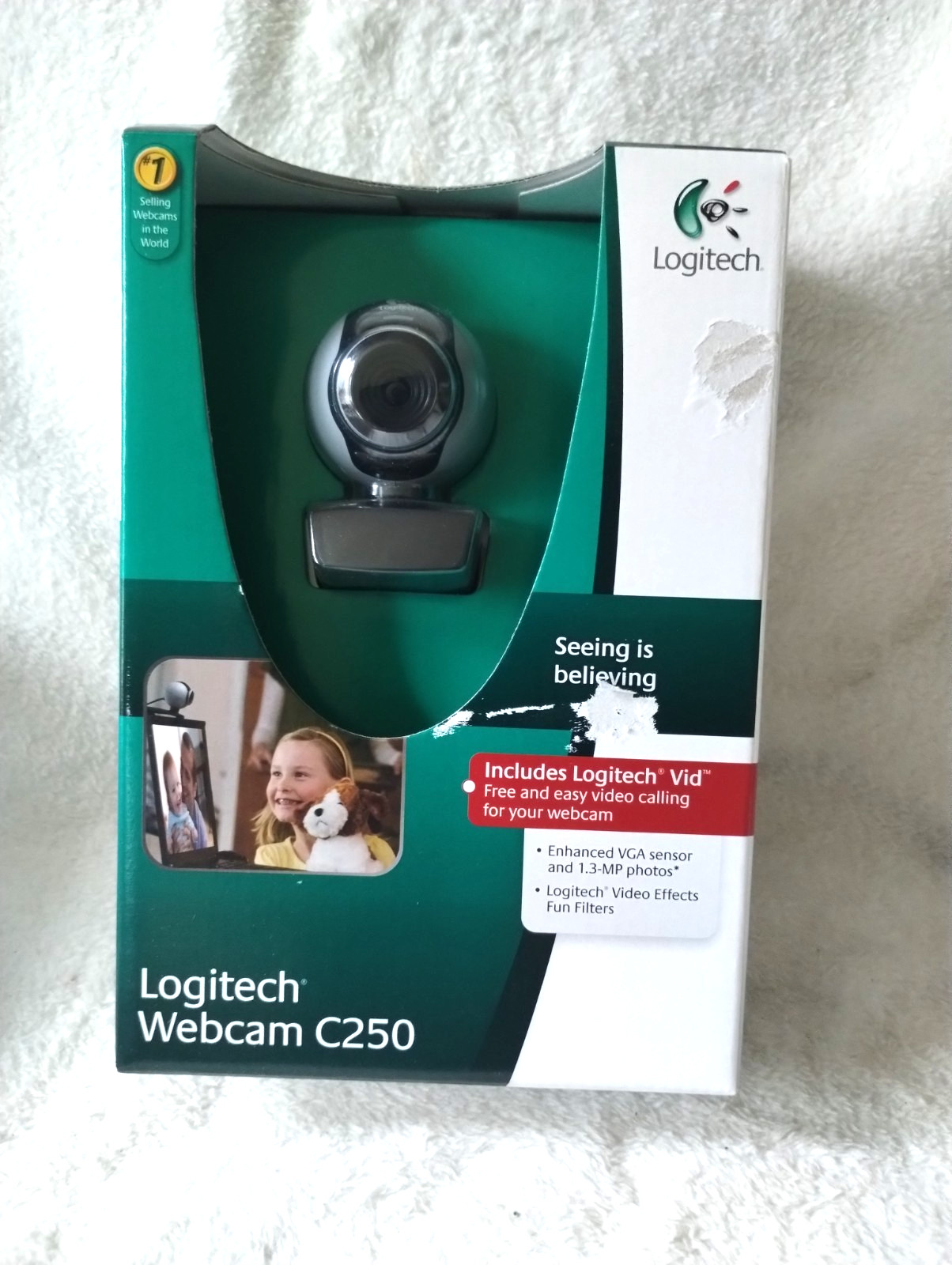 Logitech Webcam C250 960-000348 USB Camera NEW Factory Sealed Vintage 2009
