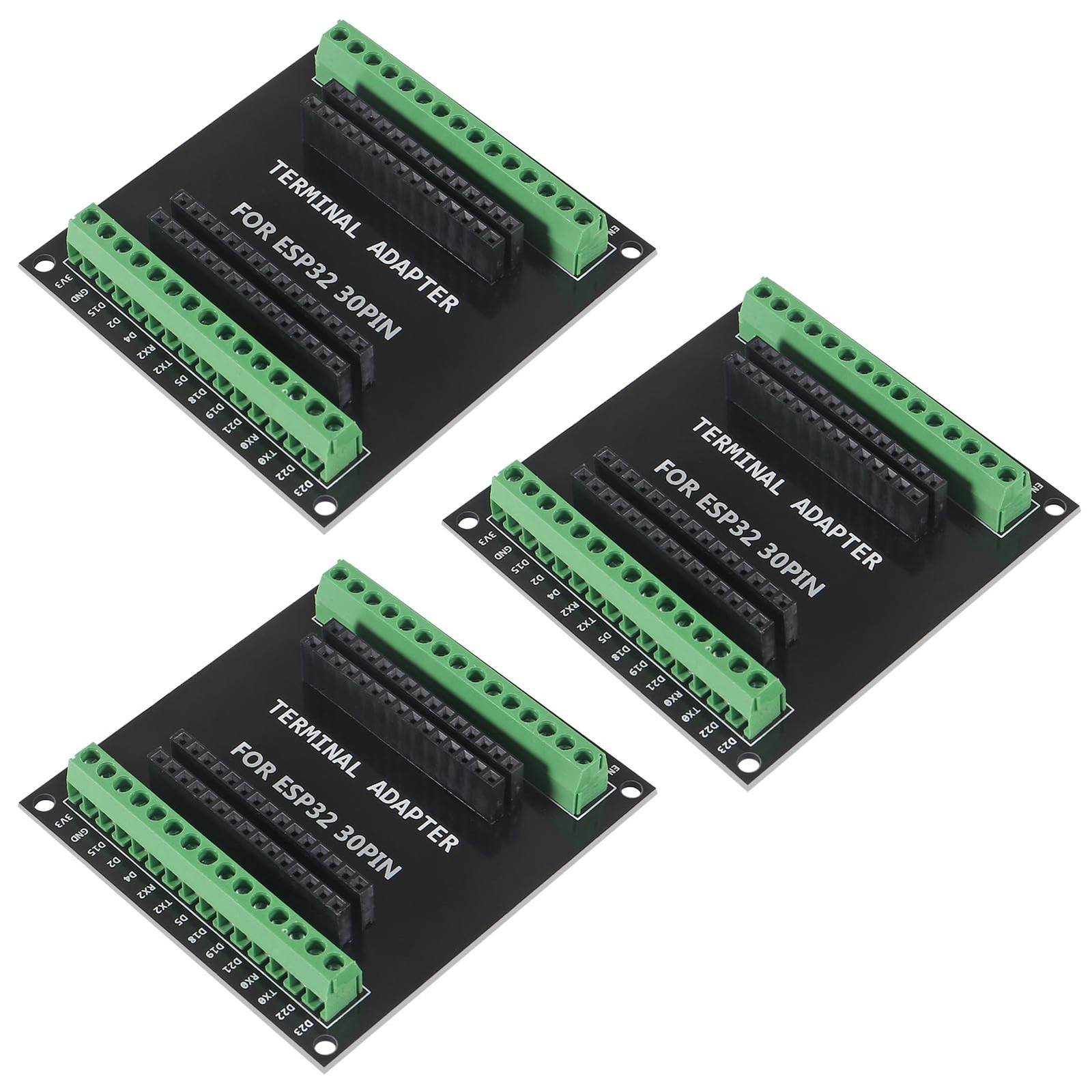 3PCS ESP32 Expansion Board 30Pin GPIO Breakout Board 1 into 2 Module Terminal...