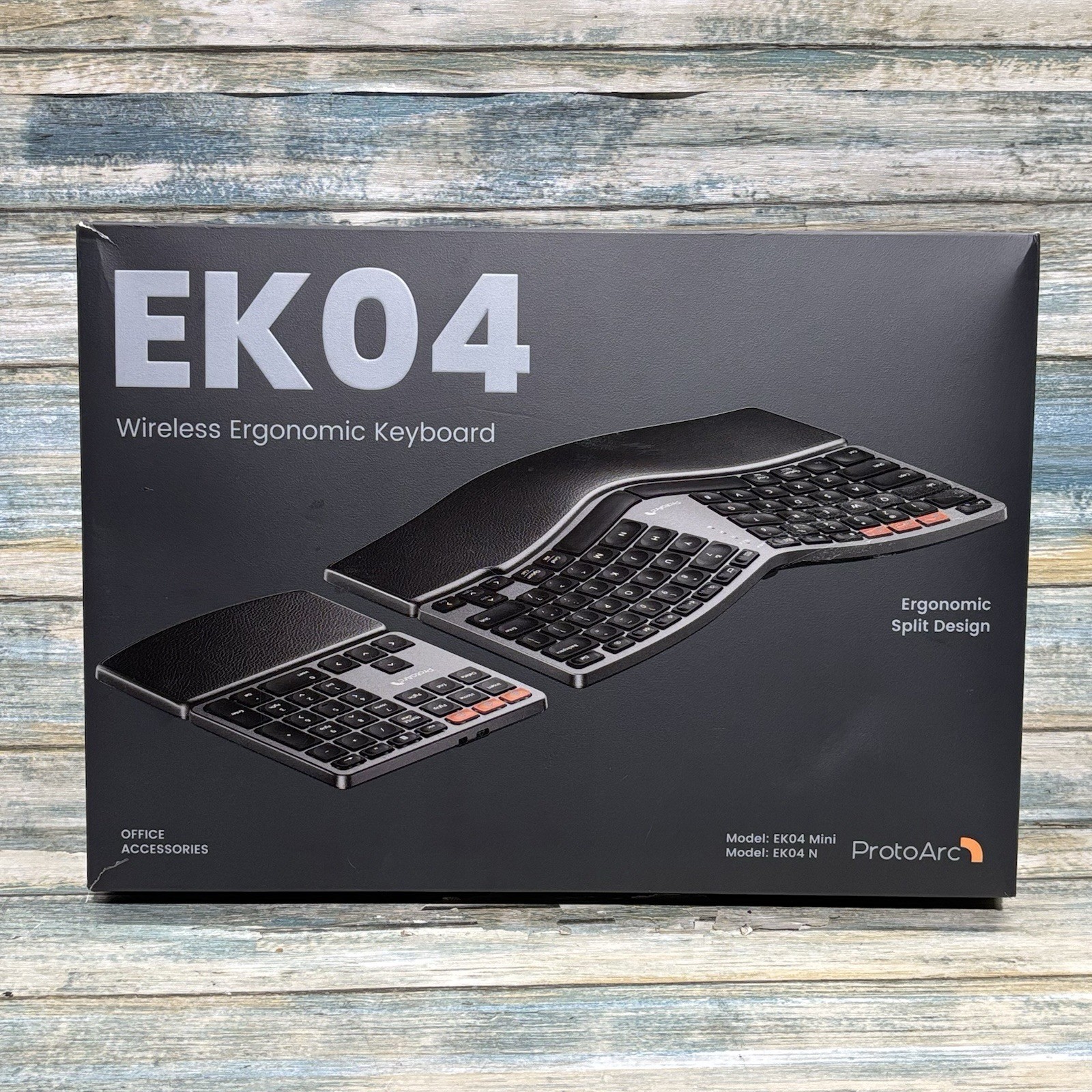 ProtoArc EK04 Wireless Ergonomic Keyboard Separate Number Pad 2.4G Wireless
