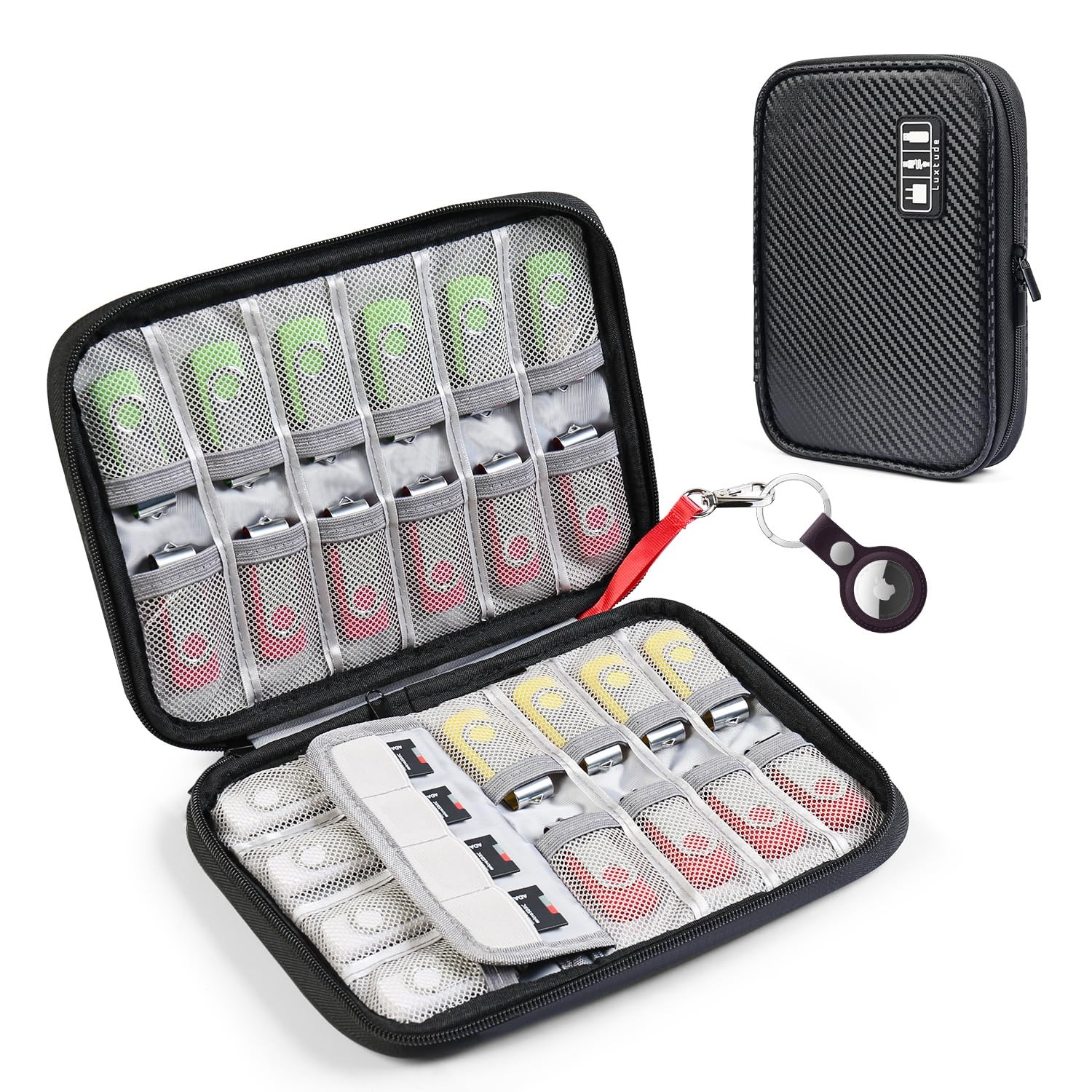 USB Flash Drive Case with Labels, Portable USB Case Organizer, Flash Drives S...