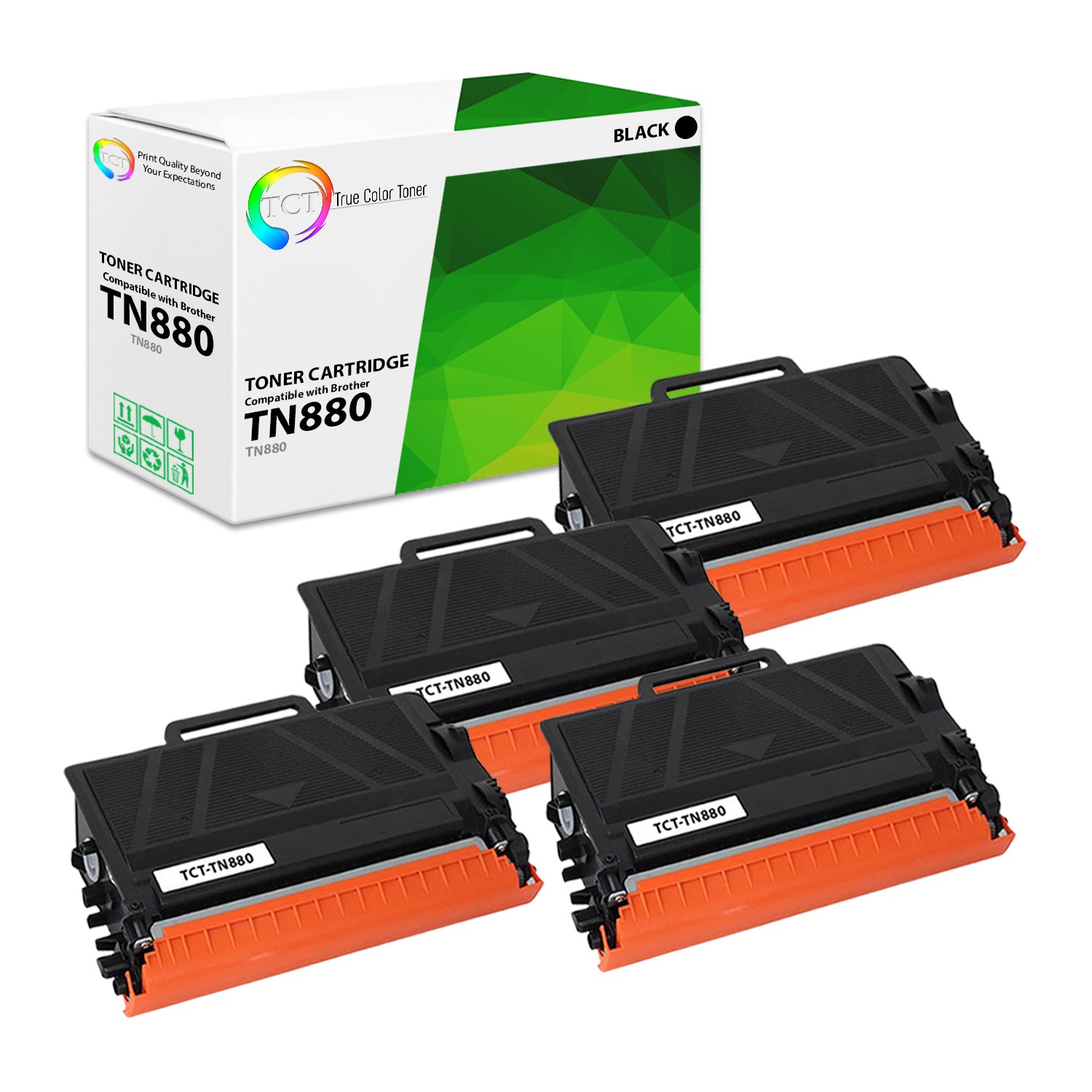 TCT 4PK TN880 High Yield Compatible Toner For Brother HL-L6200DW HL-L6300 MFC