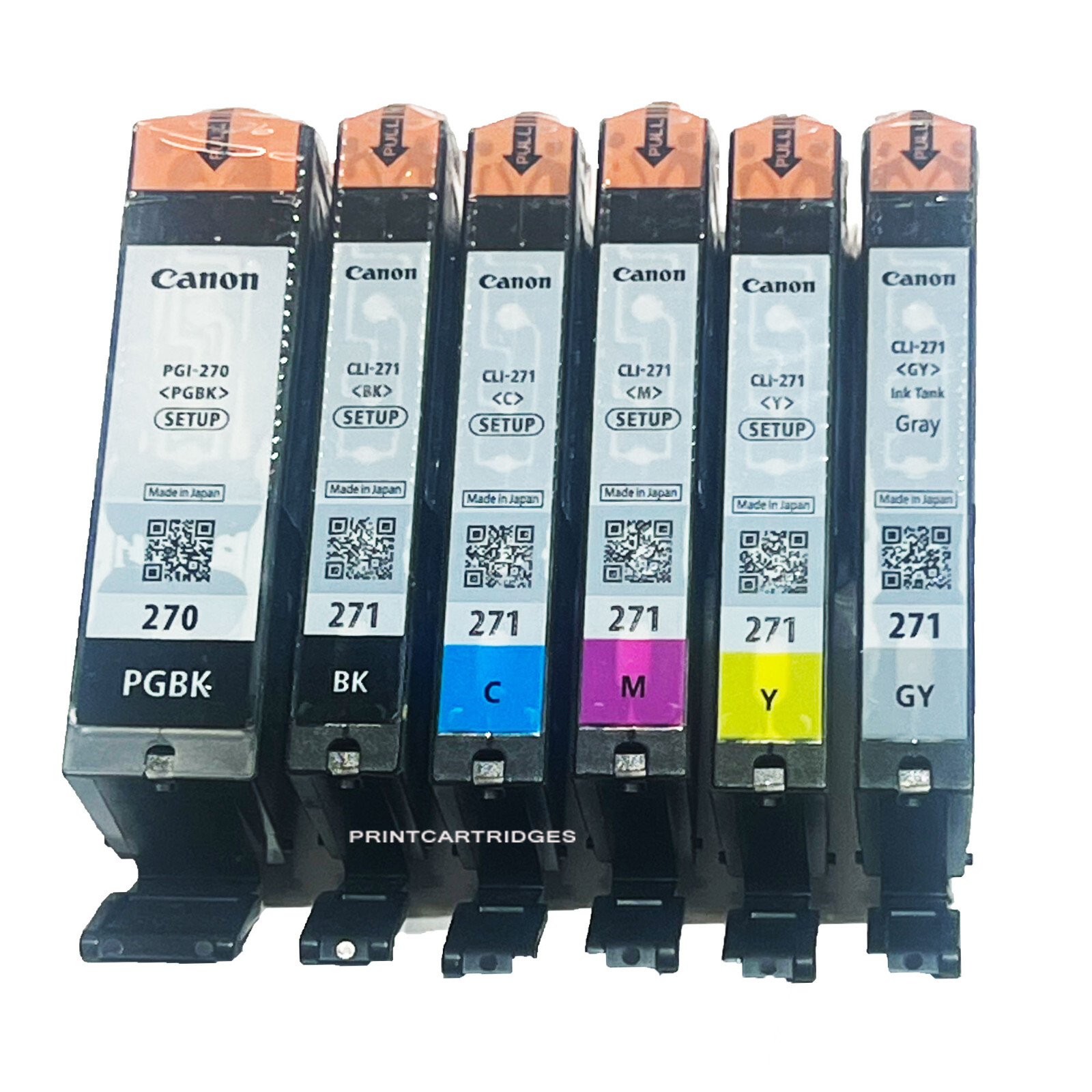 6 packs Genuine Canon PGI-270 CLI-271 Setup Ink Cartridges No Box for Pixma
