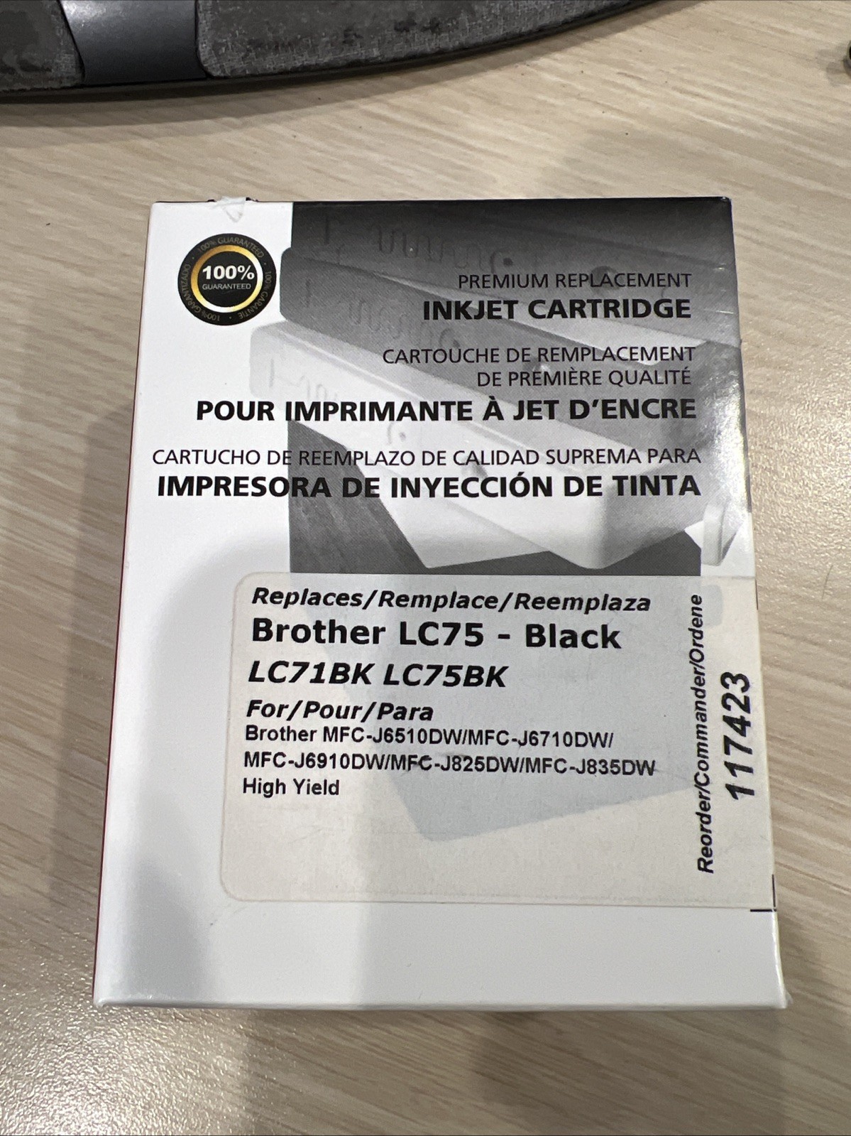 High Yield Premium Replacement Ink Cartridge for Brother LC71BK LC75BK - Black