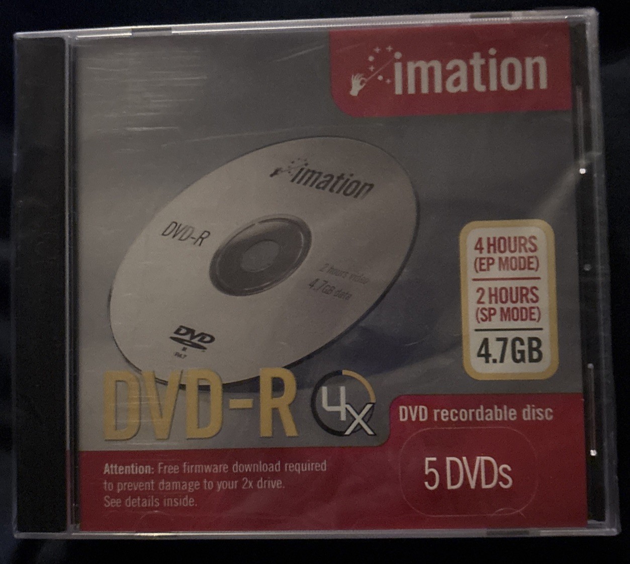 Imation DVD-R for Data 5 DVD Disc Set | New