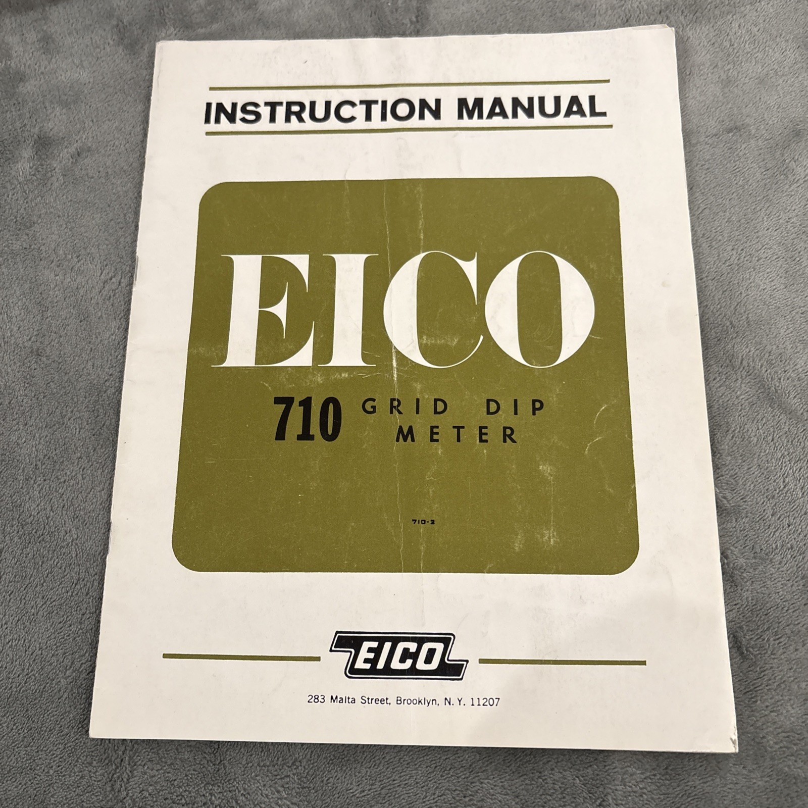 Vintage EICO Model 710 Grid Dip Meter, Manual, 1959