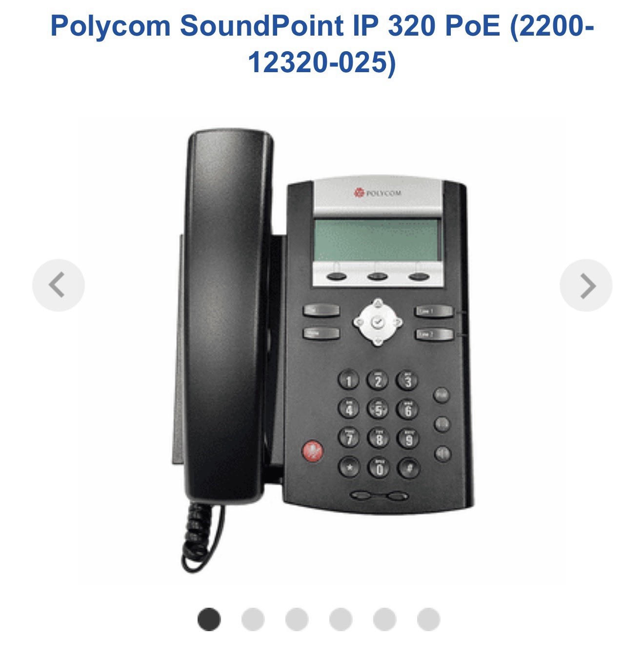 Polycom 2200-12320-025 IP320 SoundPoint IP 320 2-line SIP PoE Phone .
