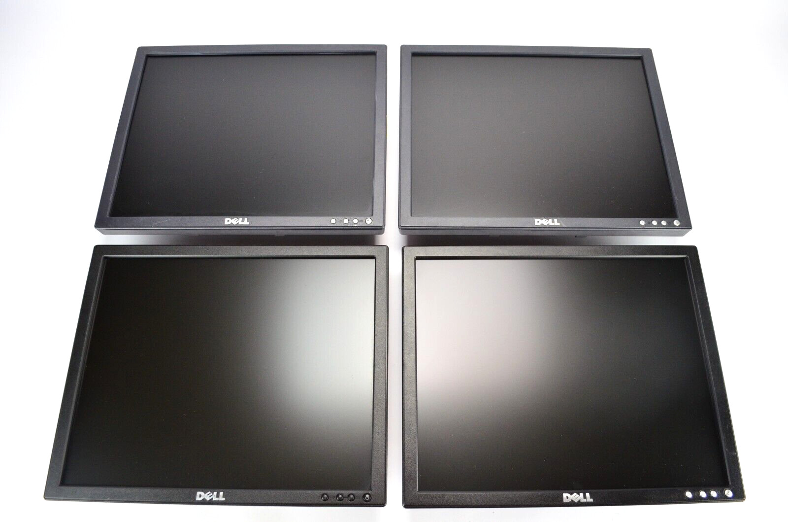 Lot of 4 - Grade C Dell 17" Monitors Various Model Numbers No Stands