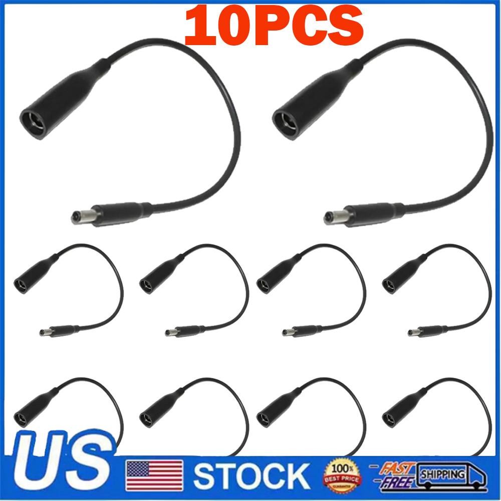 10Pcs Power Charger Converter Adapter Cable For DELL small Tips 7.4mm To 4.5mm
