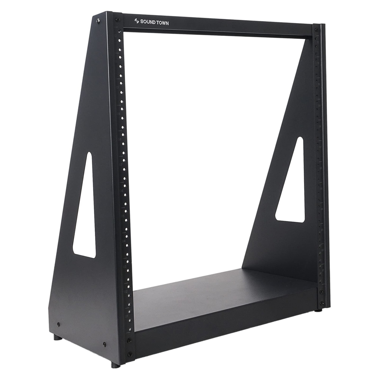 Sound Town 12U 2-Post Heavy-Duty Open-Frame Rack, for Audio/Video, Network Sw...