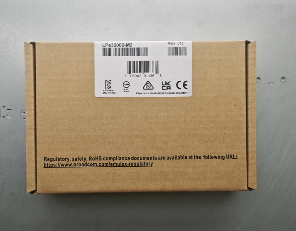Emulex LPe32002‑M2 32G Dual Port Fibre Channel HBA PCIe3.0 x8 With SFP+ Optics
