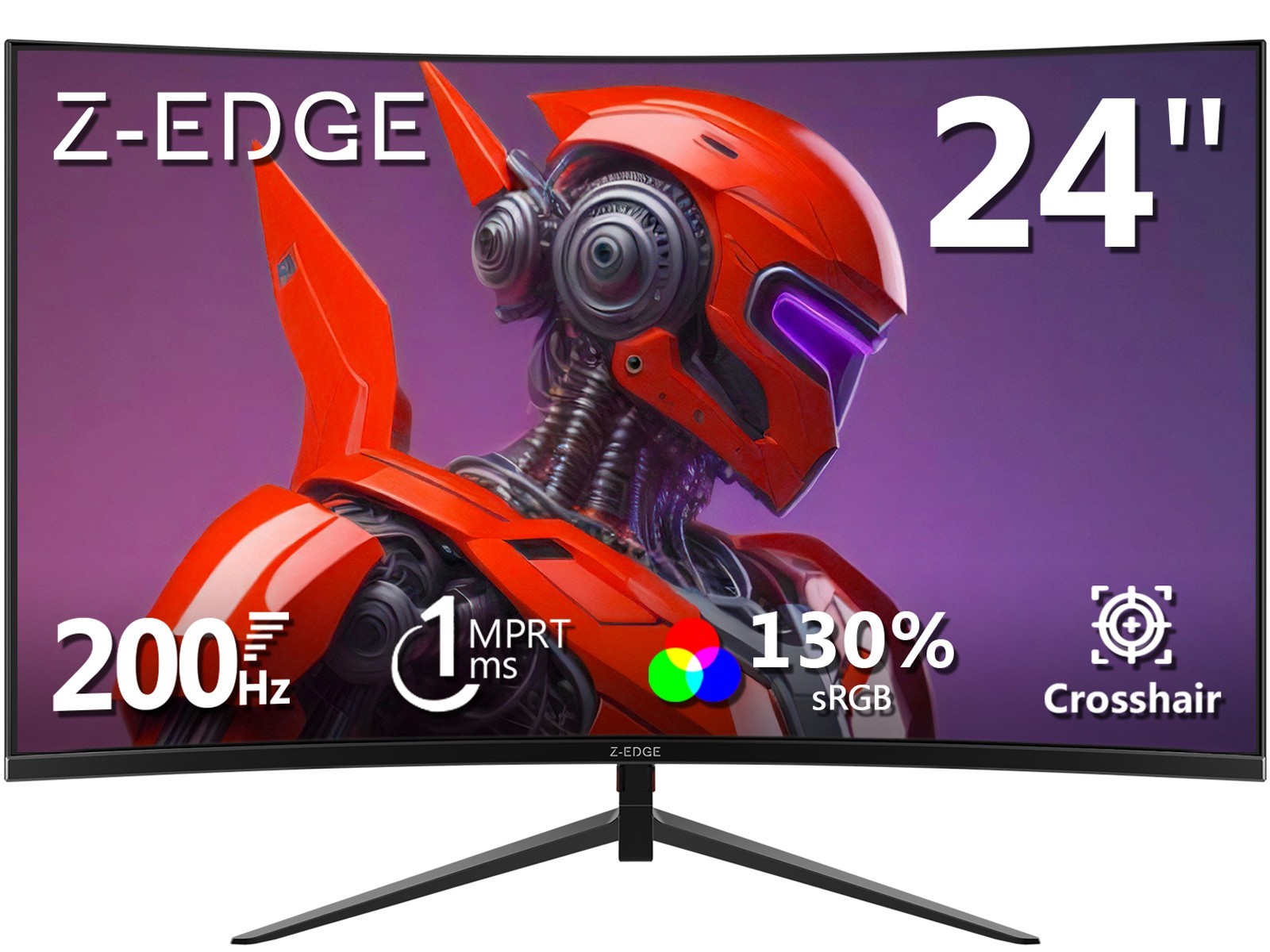 Z-EDGE 24" FHD Ultra Thin Frame 180Hz 1ms FreeSync HDMI DP Curved Gaming Monitor