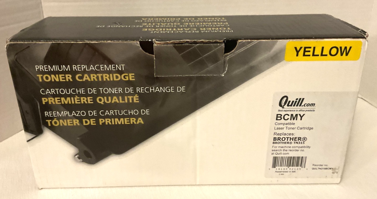 Quill Laser Toner Cartridge Yellow BCMY Compatible Replaces Brother TN315 - Q
