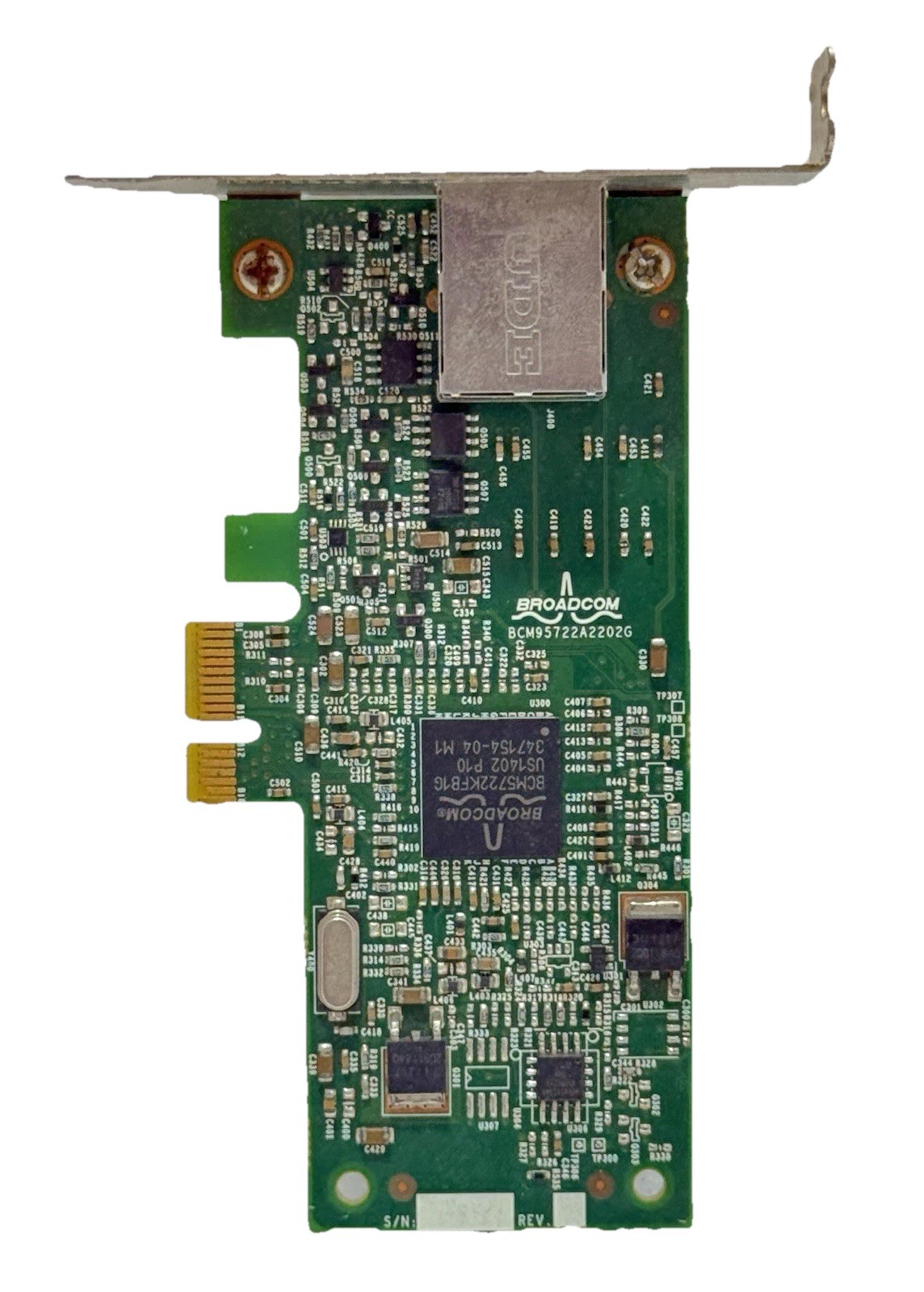 Broadcom PCIe Single Port Network Adapter BCM95722A2202G 09RJTC Used