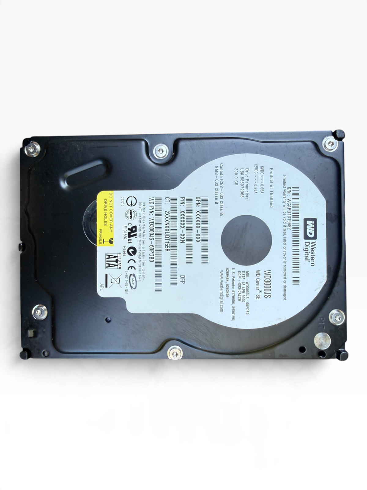 Western Digital Internal Hard Drive WD3000JS-60PDB0 300GB 3.5-Inch SATA 7200 RPM