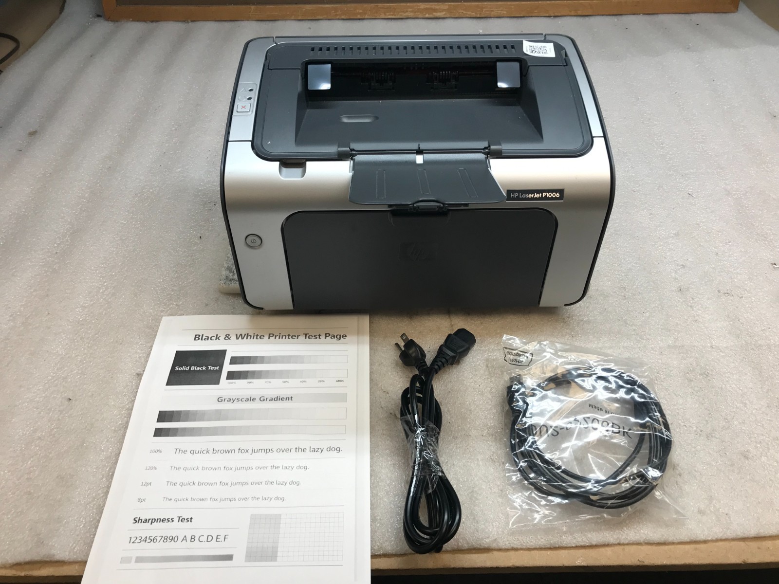 HP LaserJet P1006 Monochrome laser printer - Tested - Unknown Page Count