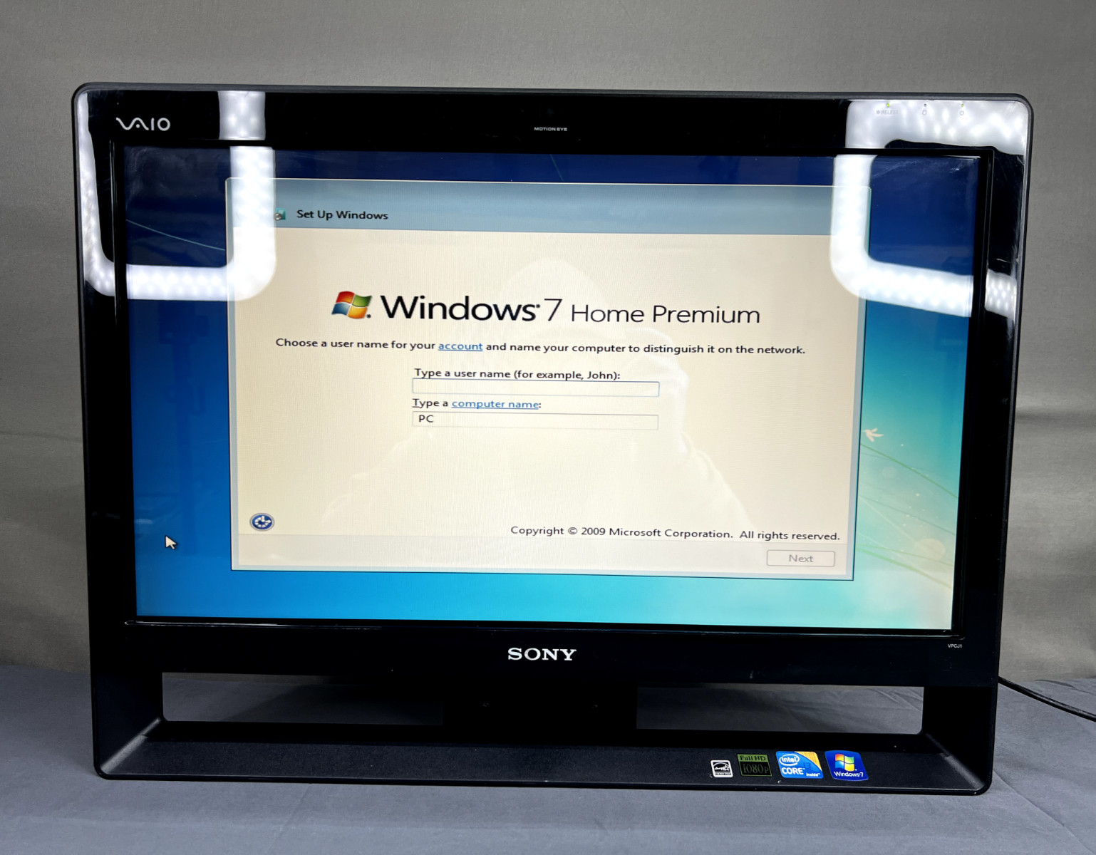 Sony VAIO VPCJ113FX 21.5" Touch All-in-One i3 M350 8GB RAM 256GB SSD DVD Win7