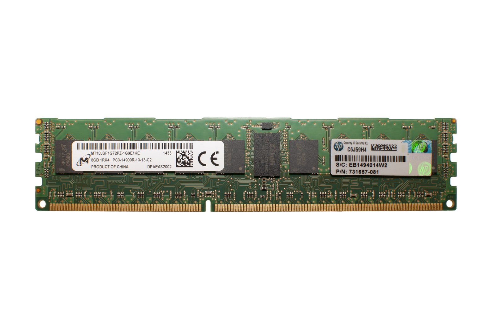 RAM HPE 8GB 1Rx4 DDR3 RDIMM 1866MHz 731657-081
