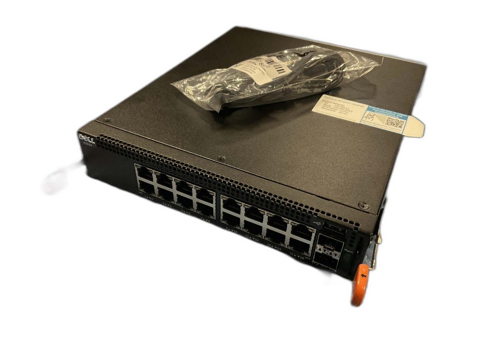 X1018  NEW Dell EMC 16x1GbE RJ45 2x1GbE SFP TXG9G, 0TXG9G, E10W