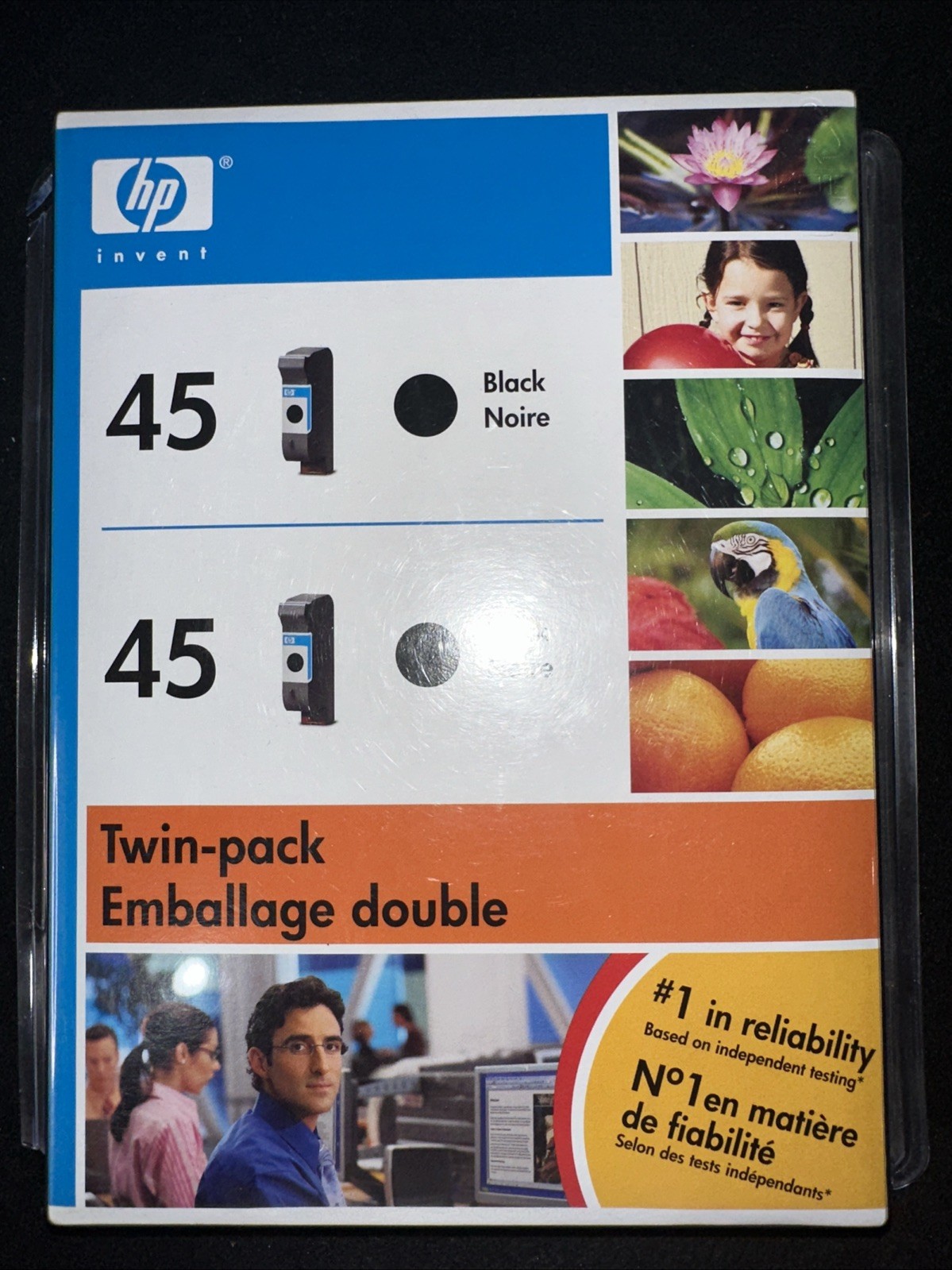 HP INVENT ~TWIN-PACK  BLACK EMBALLAGE DOUBLE~HP INKJET PRINT CARTRIDGES~EXP 2007